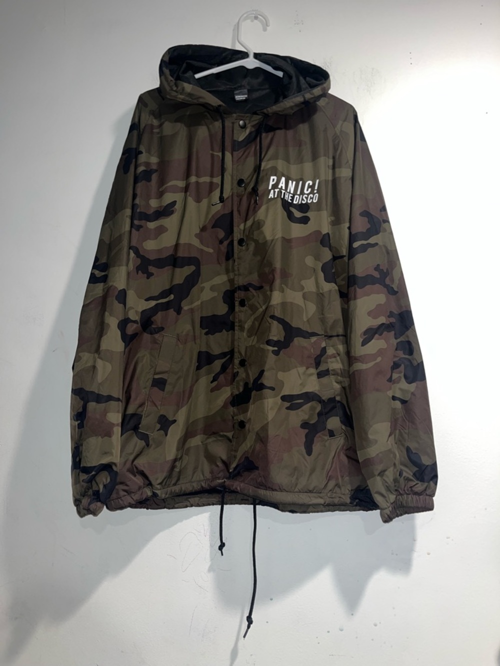PANIC AT THE DISCO Camo light weight hooded windbreaker